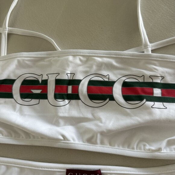 NWT GUCCI Sparkling Swimwear Swimsuit Jersey Bikini Set SZ L 100% Authentic - Picture 8 of 11